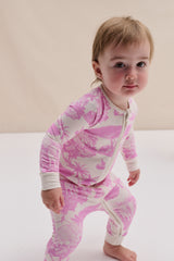 MORI x D&D Clever Zip Sleepsuit Loxodonta Pink