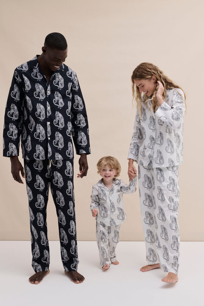 Kids 402 Long Pyjama Set Sansindo White/Black