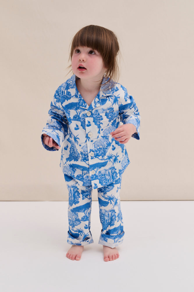 Kids 402 Long Pyjama Set Loxodonta Blue