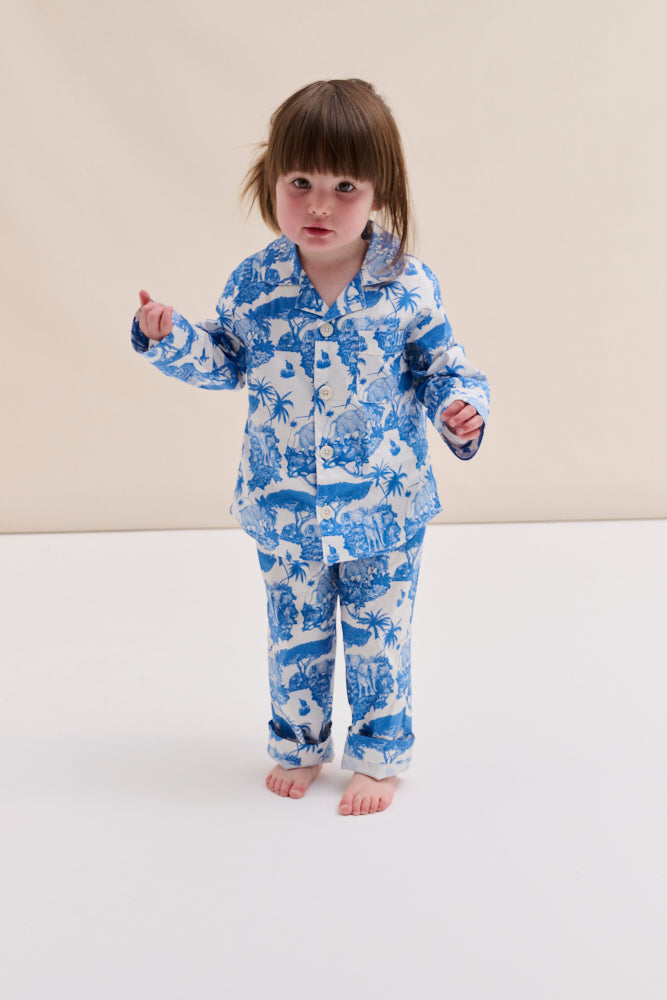 Kids 402 Long Pyjama Set Loxodonta Blue