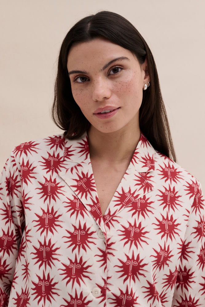 402 Shirt Helios Cream/Red