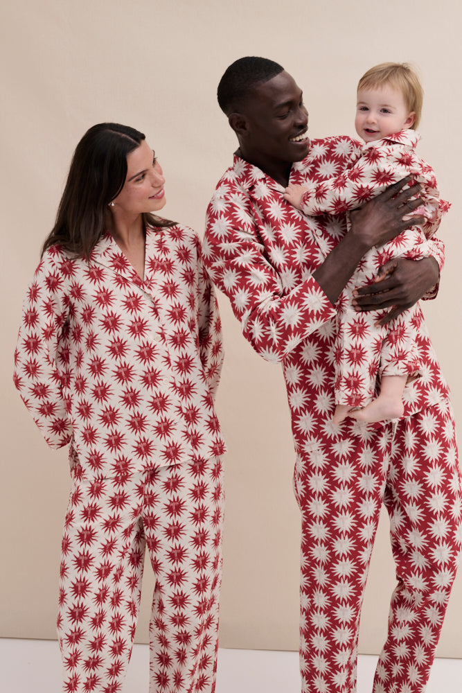 Kids 402 Long Pyjama Set Helios Cream/Red