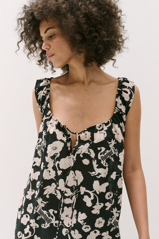 Light & Easy Nightie Bunny Black/Cream