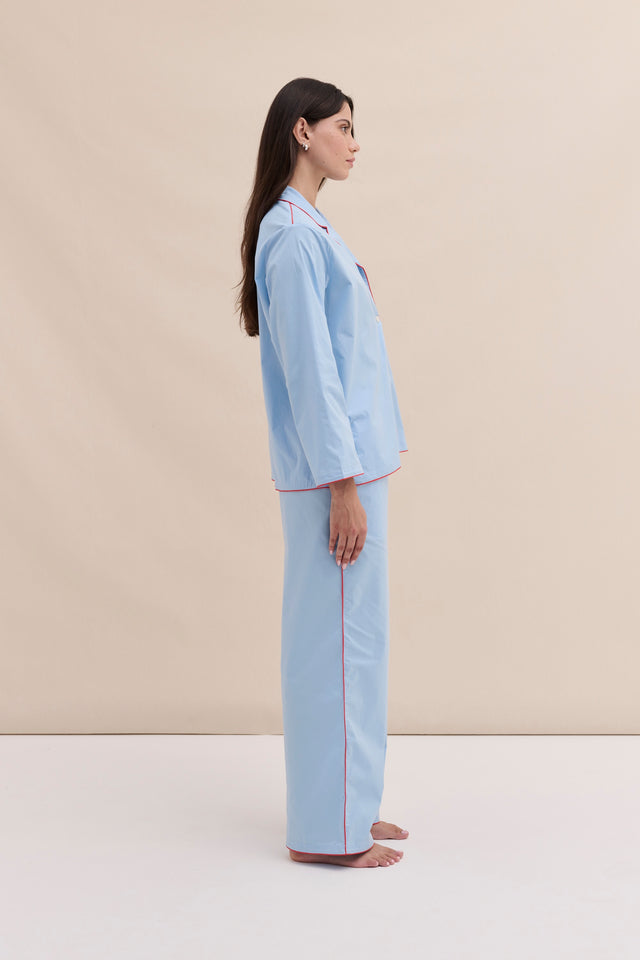 402 Long Pyjama Set Blue