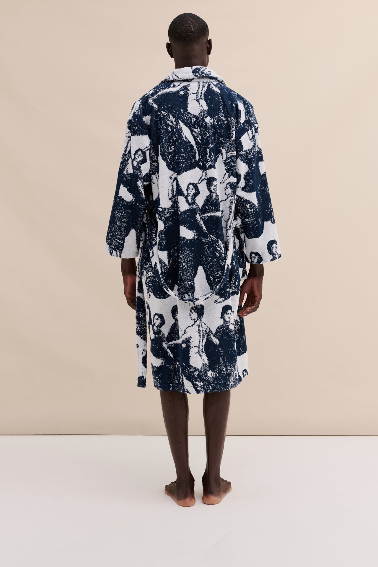 Unisex Towel Robe Flora Navy
