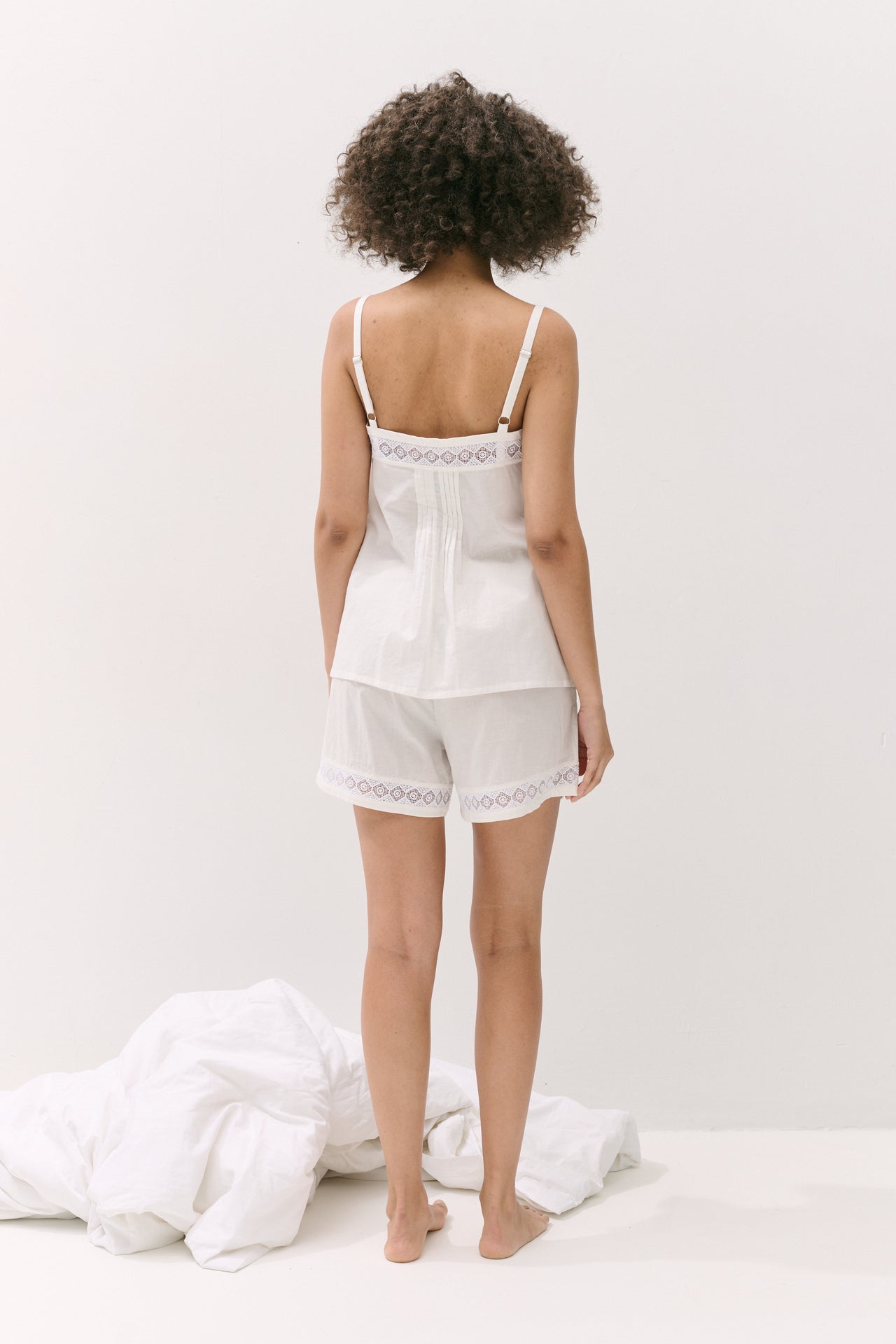 Martha Cami & Shorts Set White