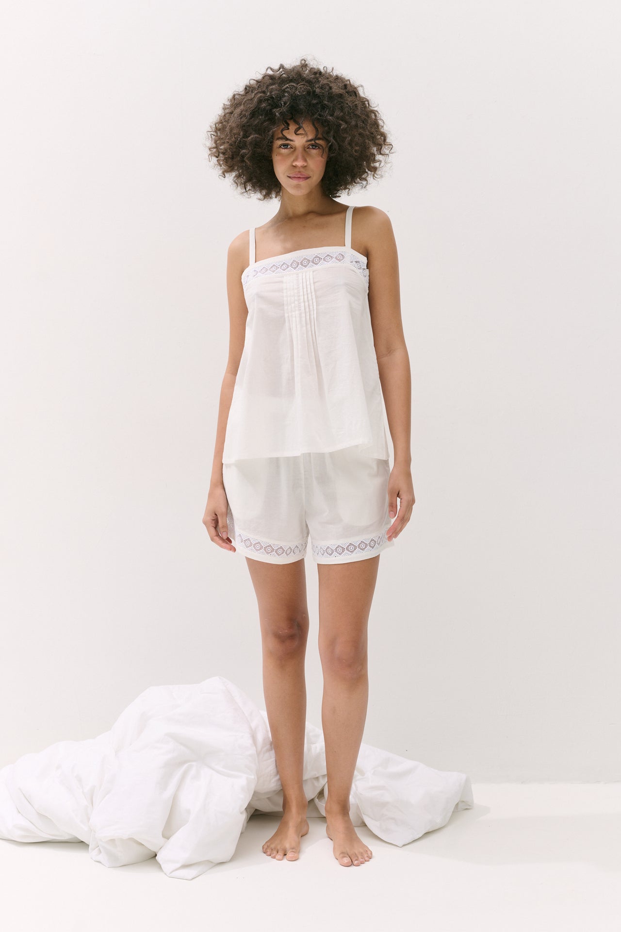 Martha Cami & Shorts Set White