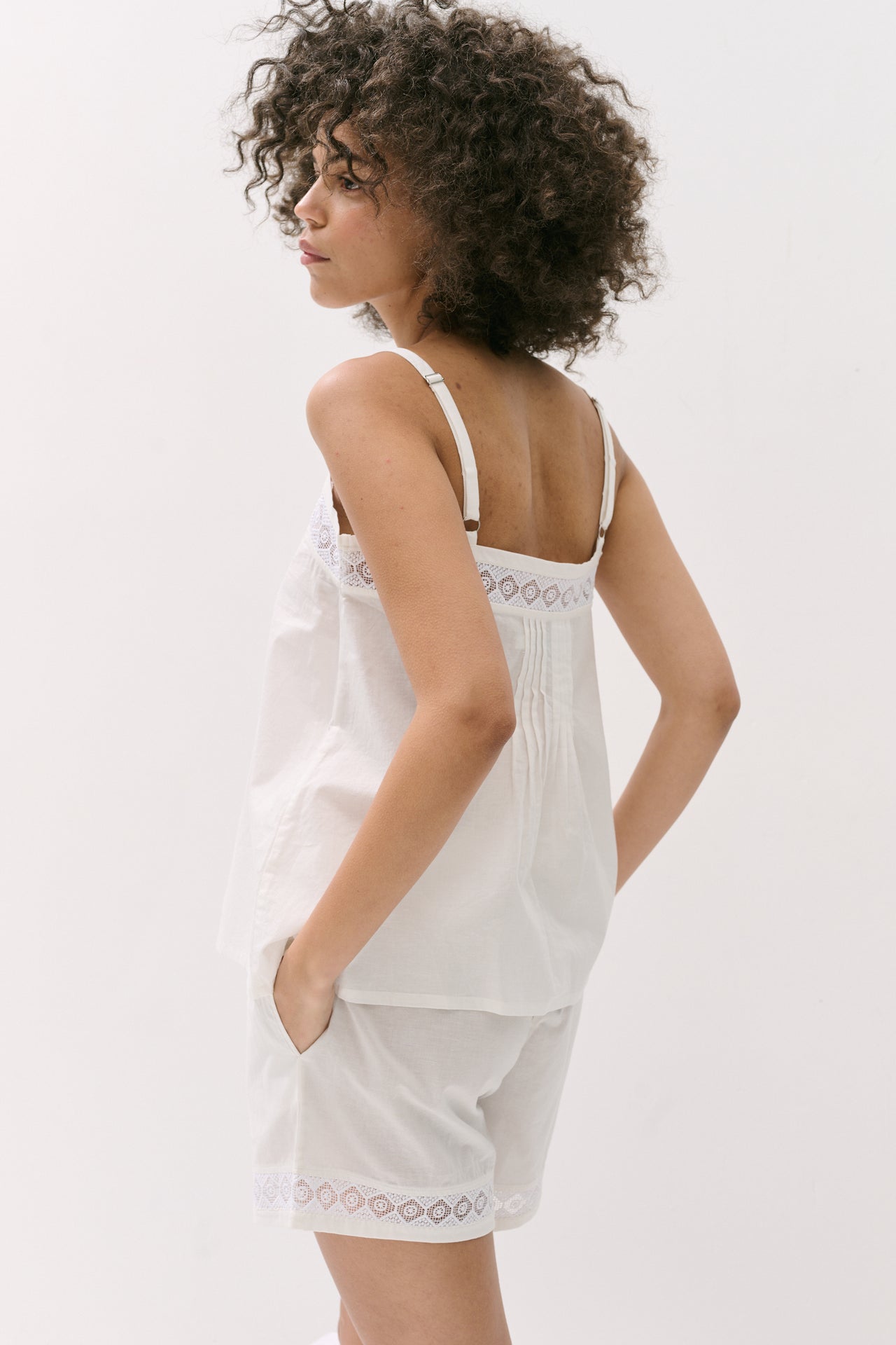 Martha Cami & Shorts Set White