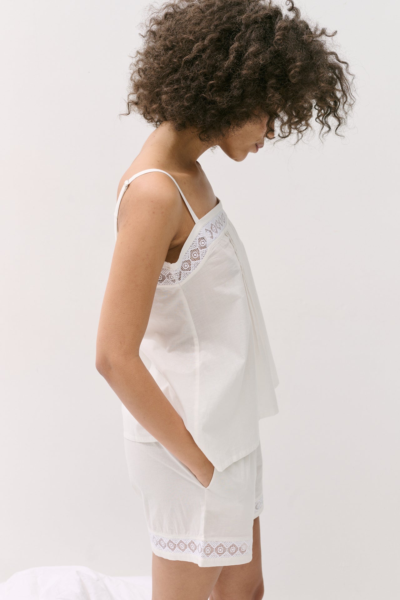 Martha Cami & Shorts Set White