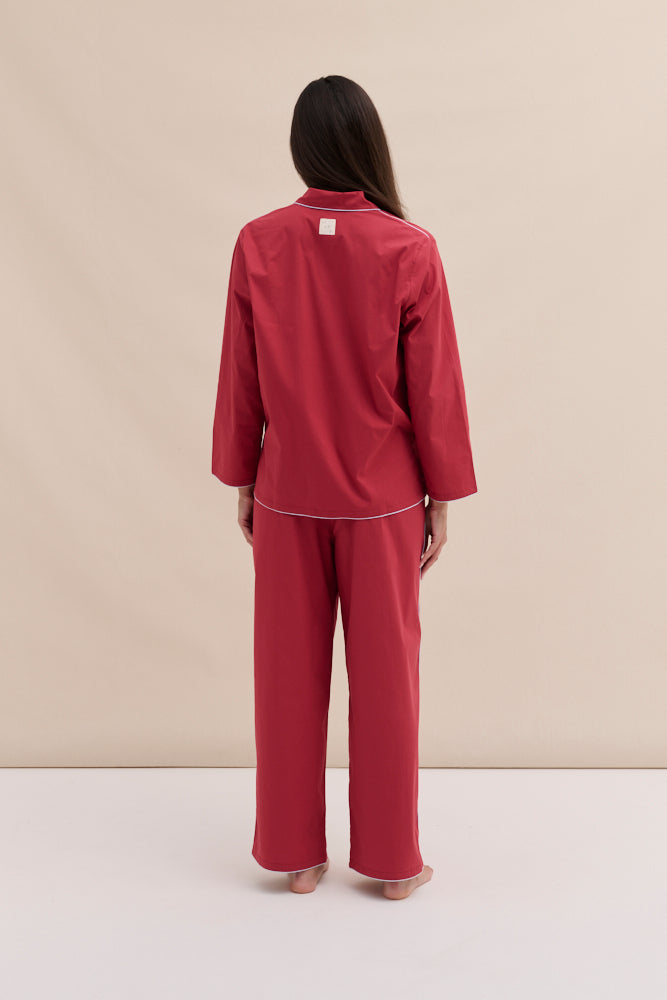 402 Long Pyjama Set Red