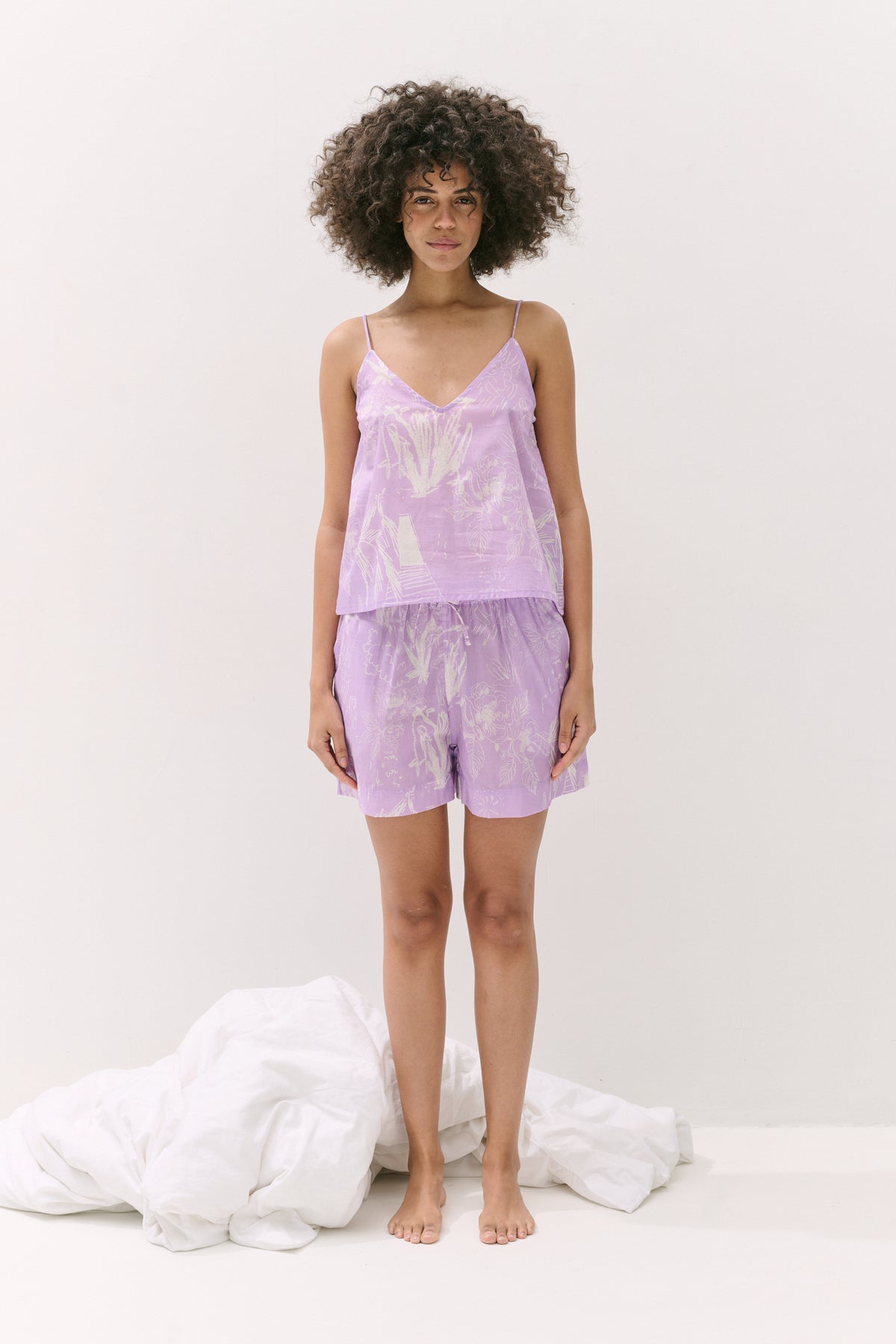 Cami & Lounge Shorts Set Temple Del Sol Purple