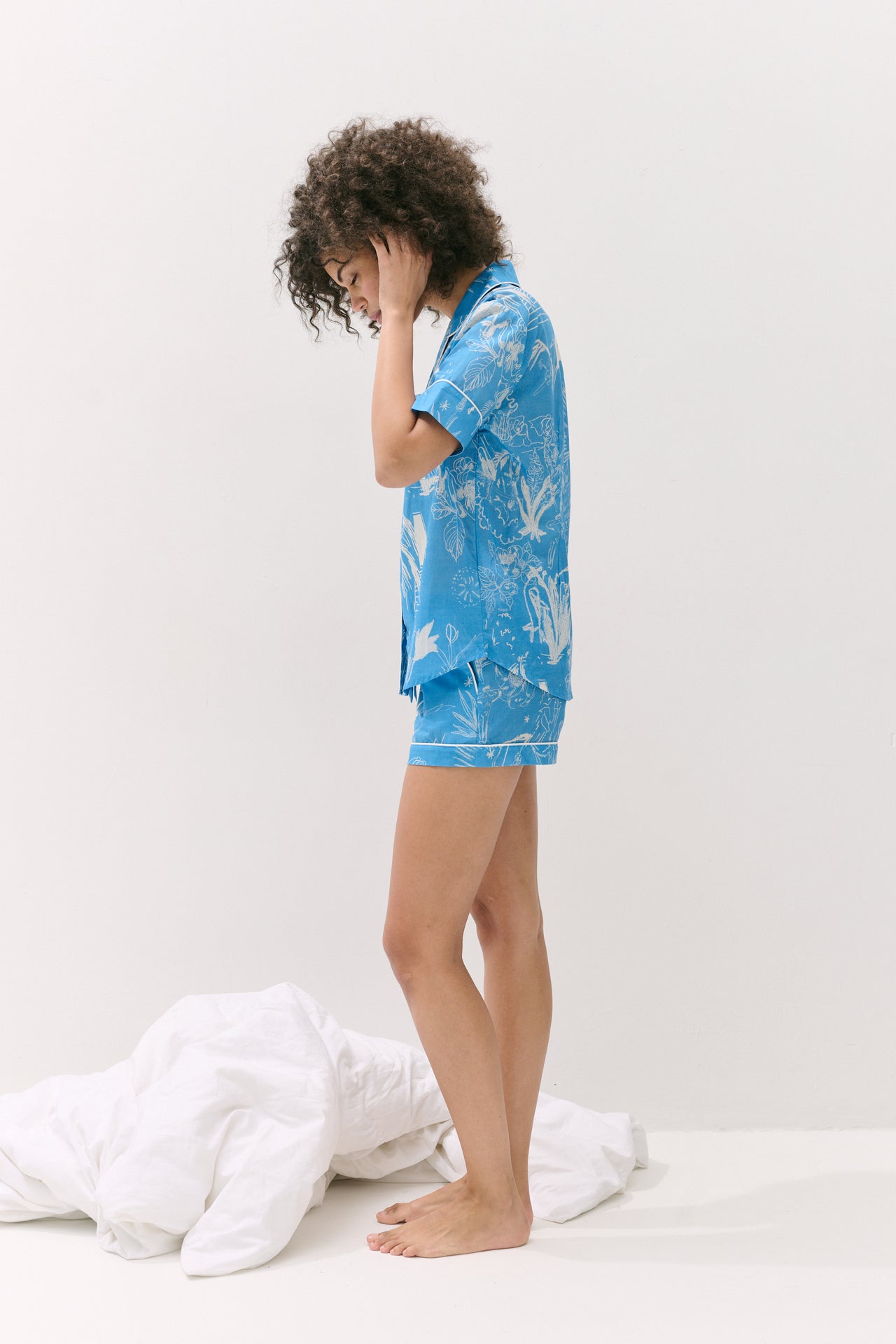 Short Pyjama Set Temple Del Sol Blue