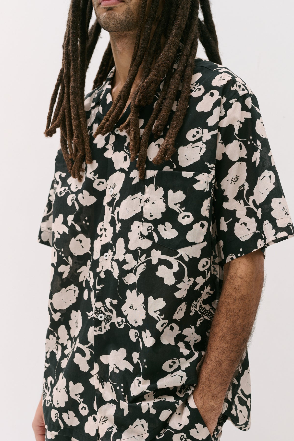 Men’s Cuban Pyjama Set Bunny Black/Cream