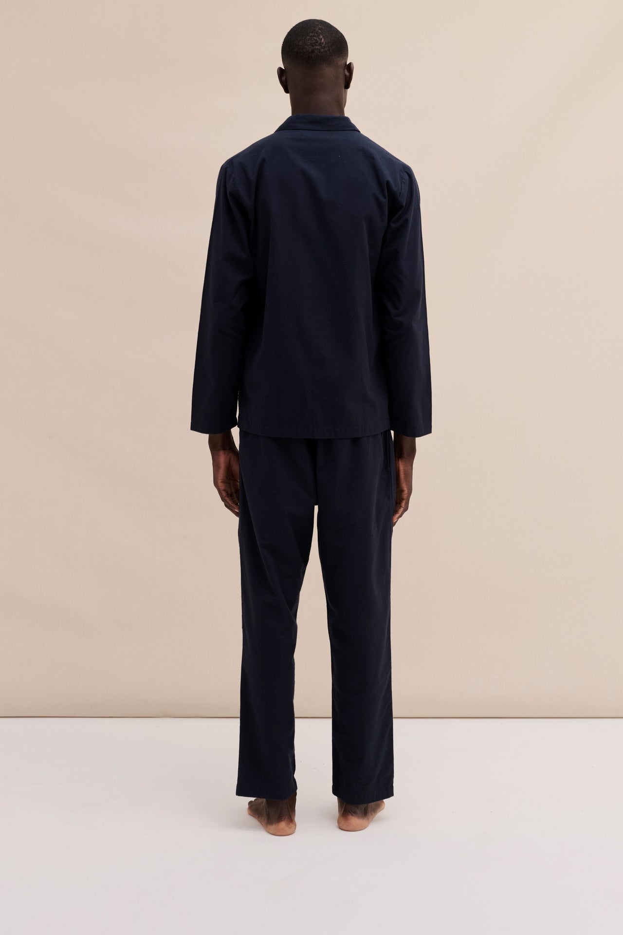 Men’s Pocket Pyjama Set Brushed Cotton Navy
