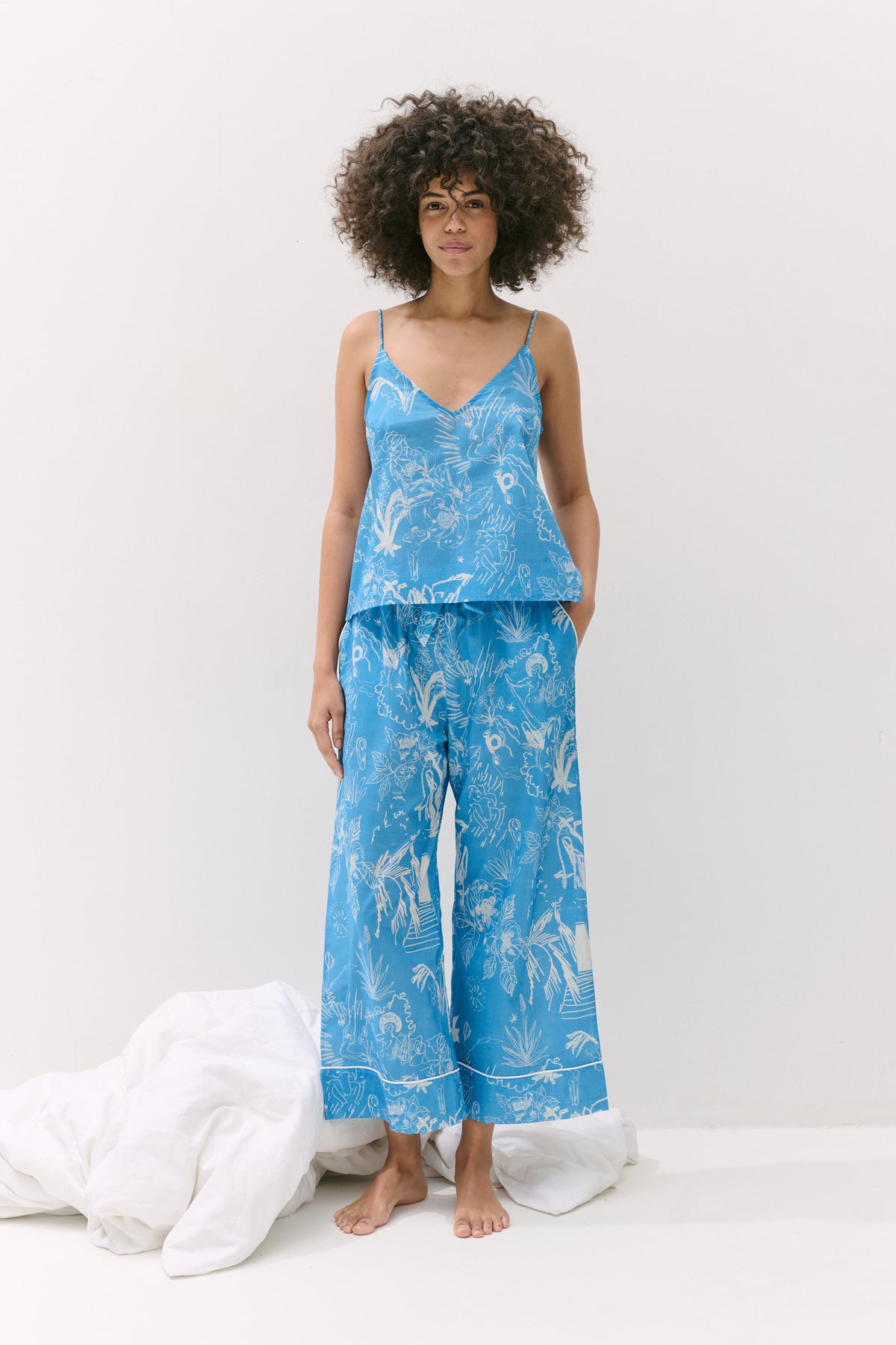 Cami Top Wide Leg Trouser Set Temple Del Sol