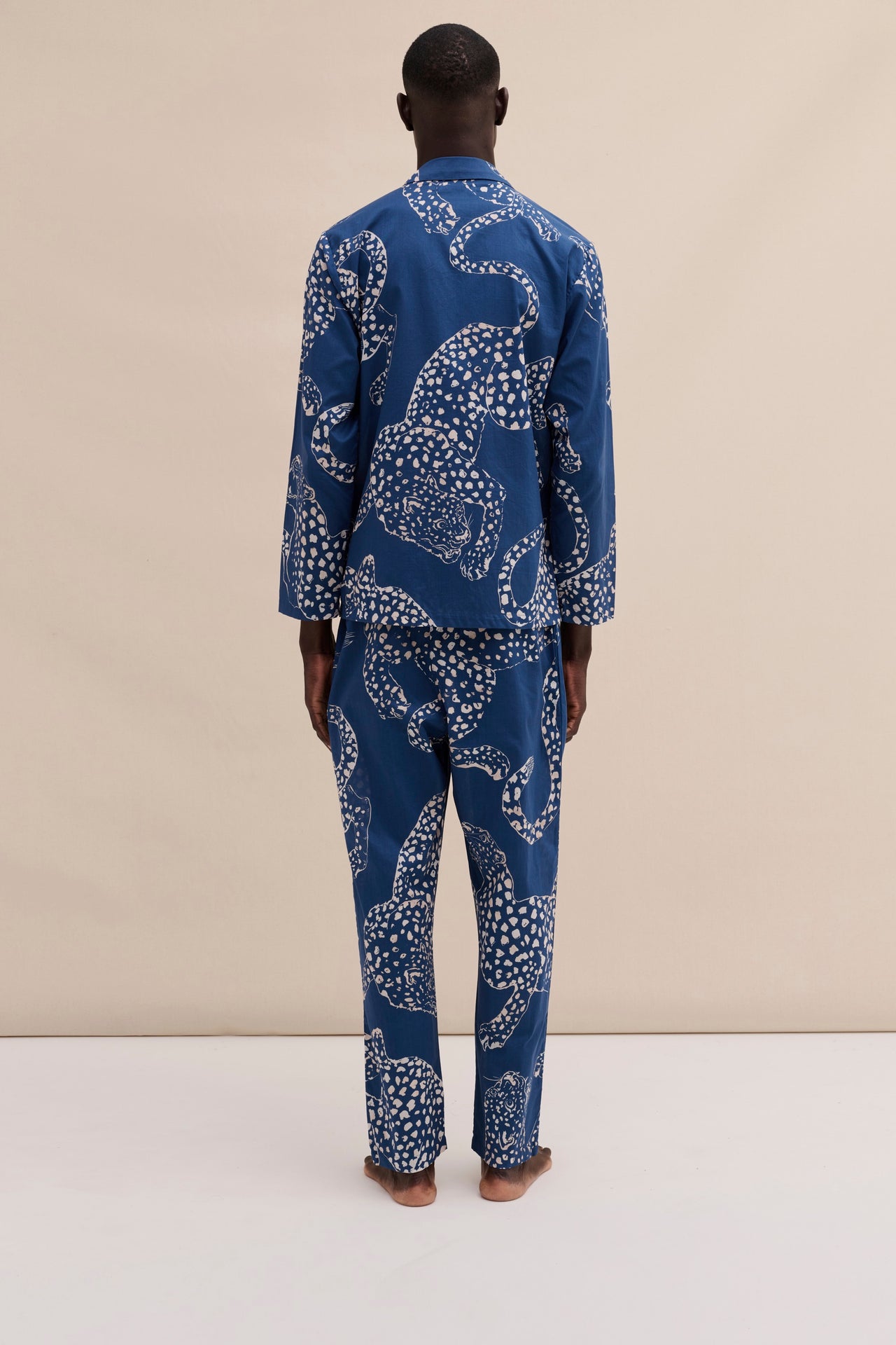Men’s Pocket Pyjama Set The Jag Print Blue