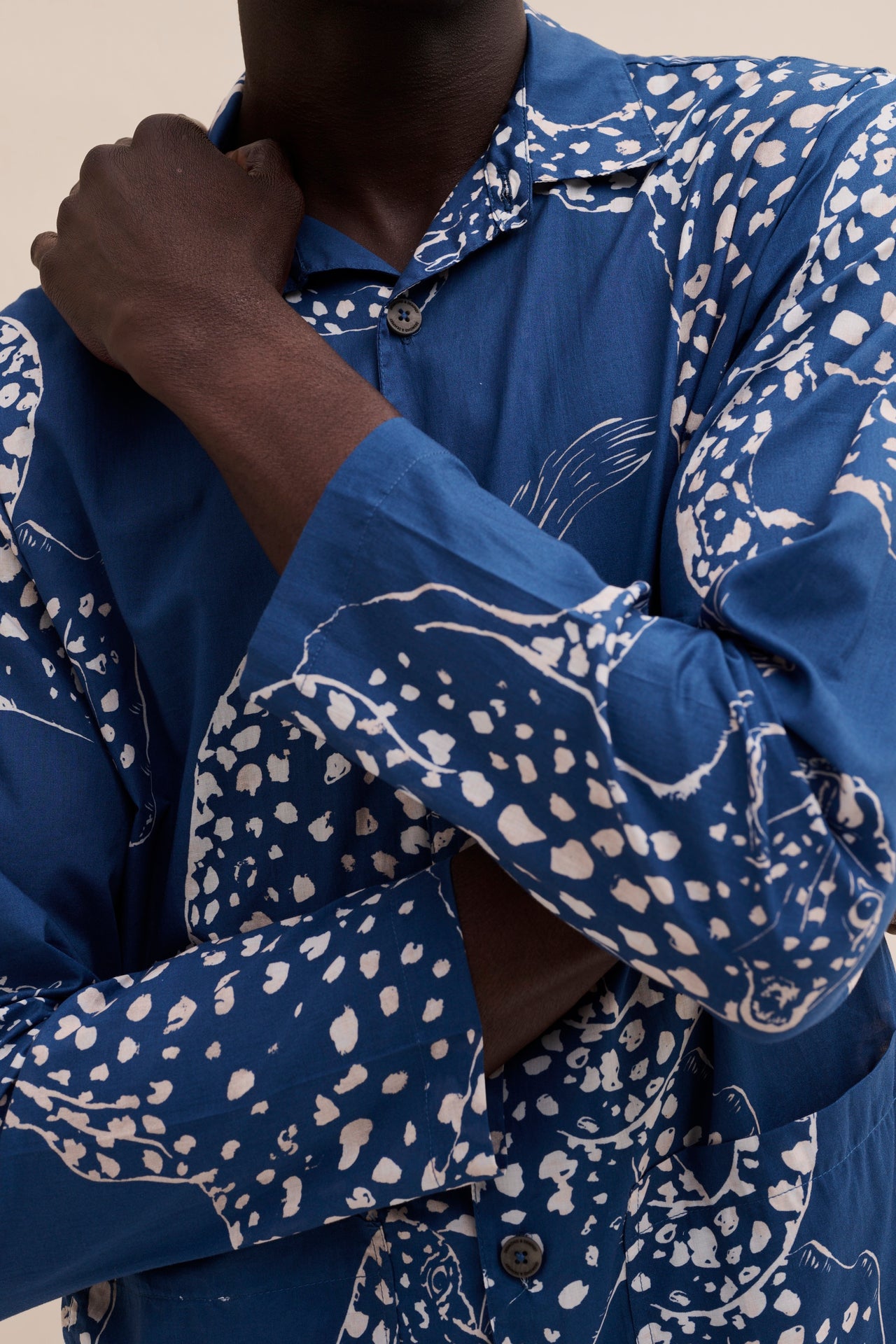 Men’s Pocket Pyjama Set The Jag Print Blue