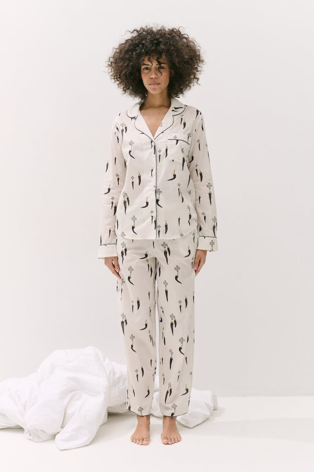 Long Pyjama Set Picante Cream
