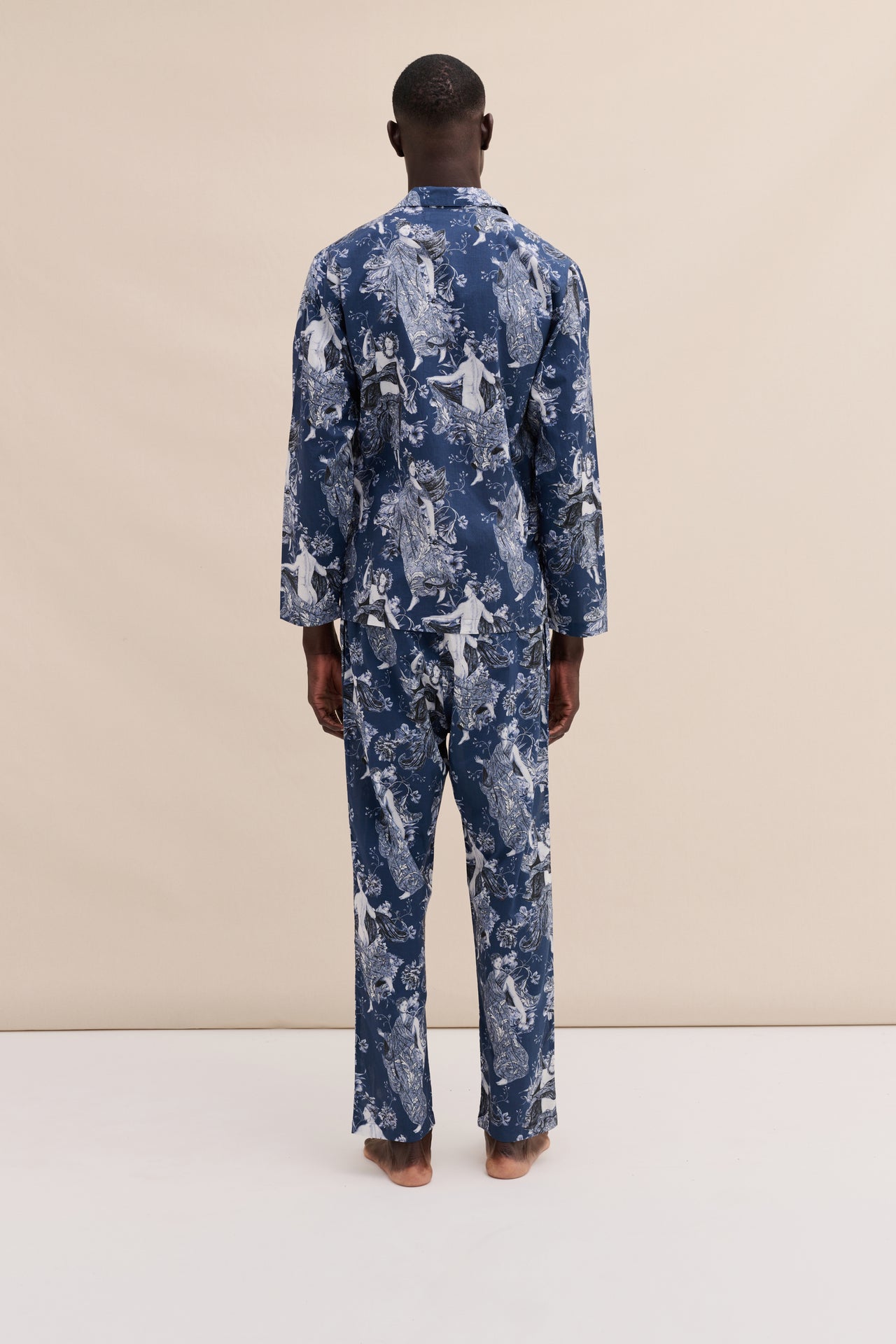 Men’s Pocket Pyjama Set Flora Navy