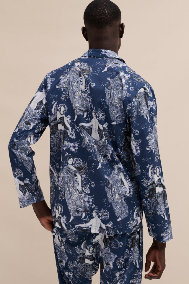 Men’s Pocket Pyjama Set Flora Navy