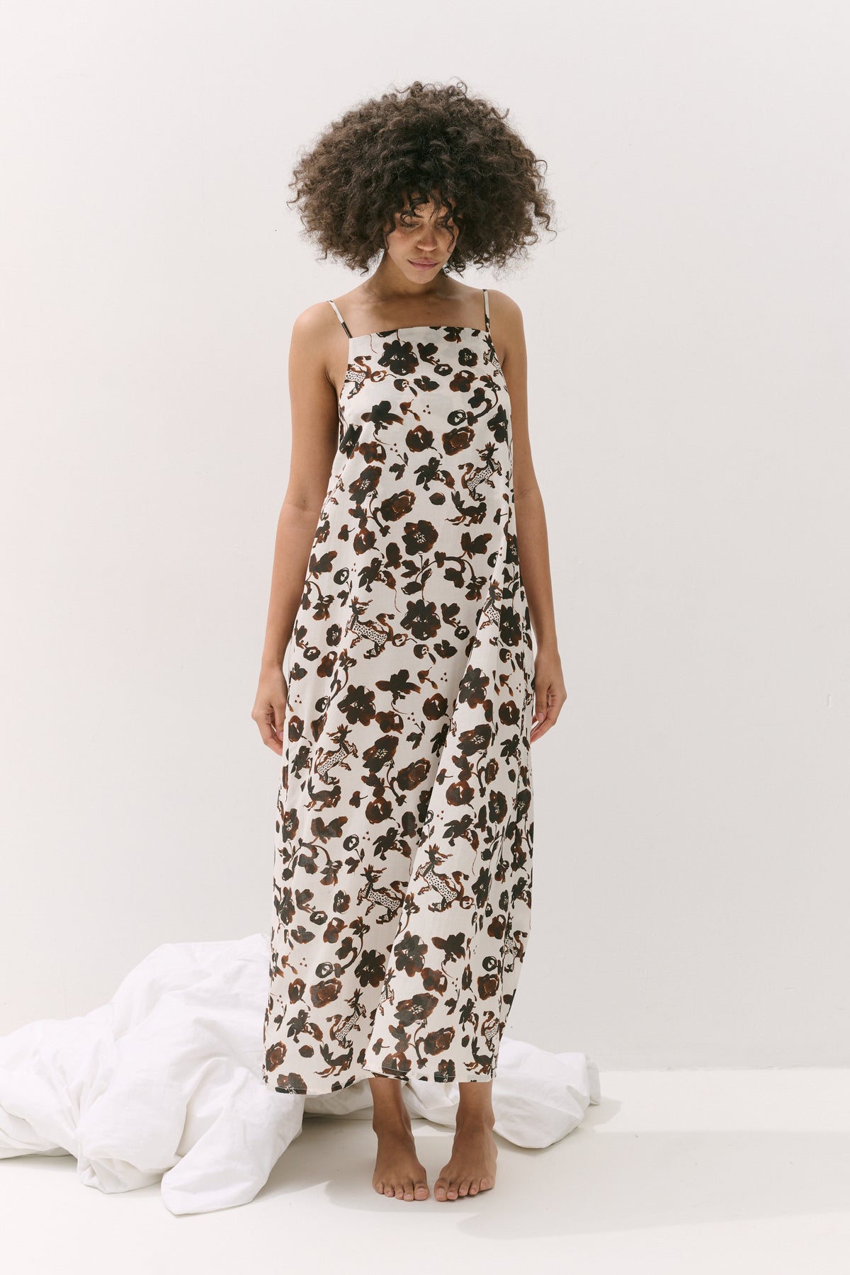 Square Nightie Bunny Cream/Brown