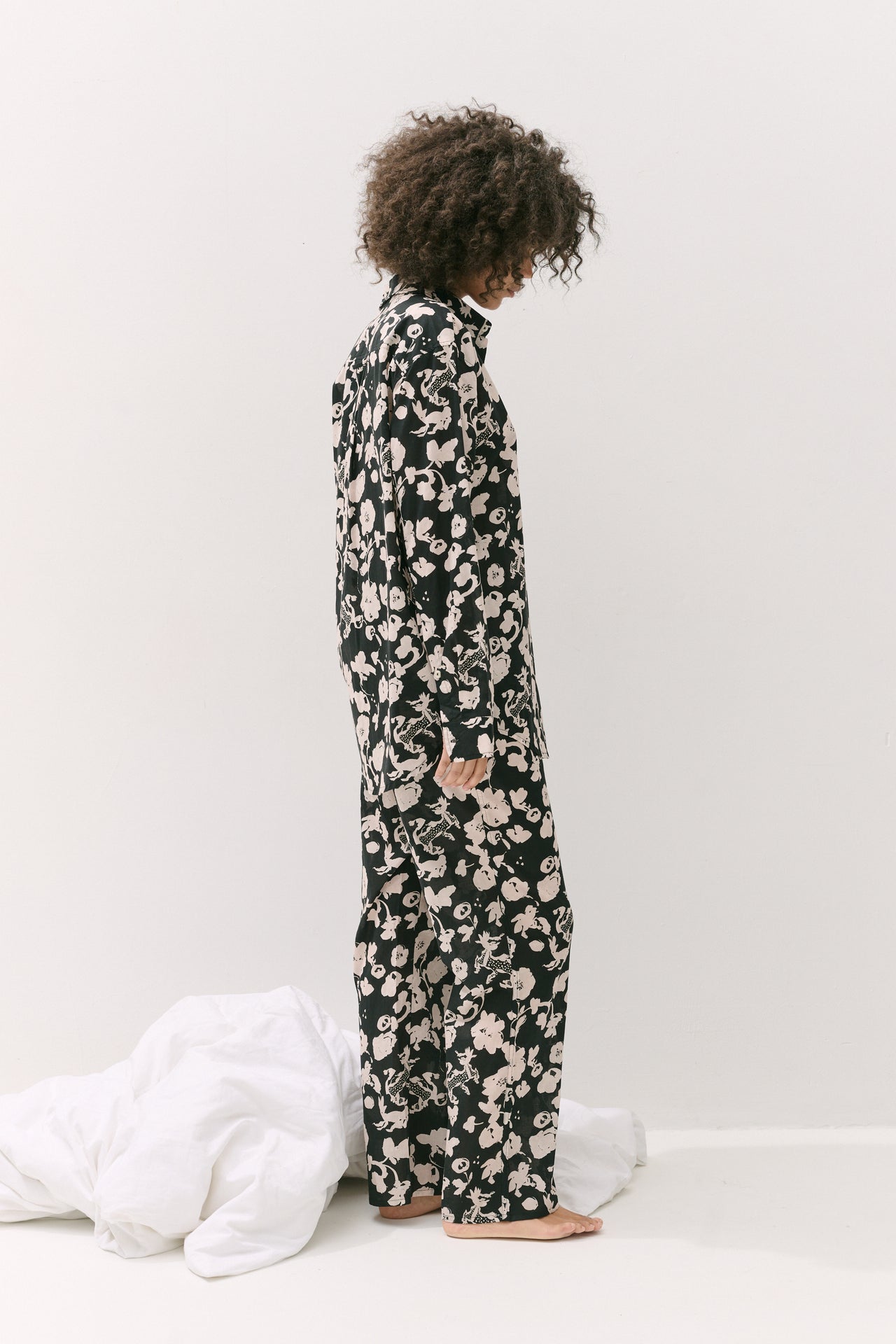 Long Lounge Set Bunny Black/Cream