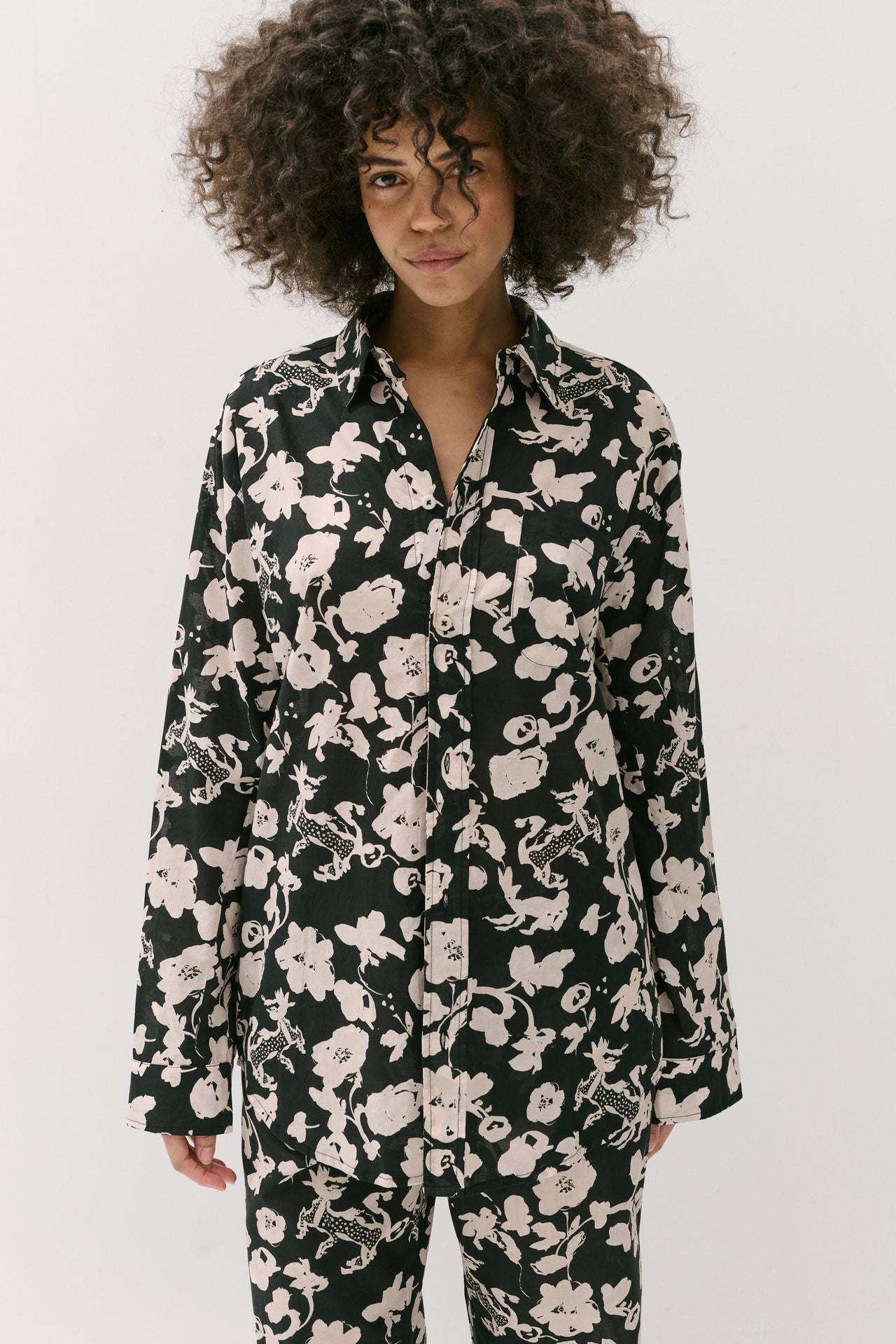 Long Lounge Set Bunny Black/Cream