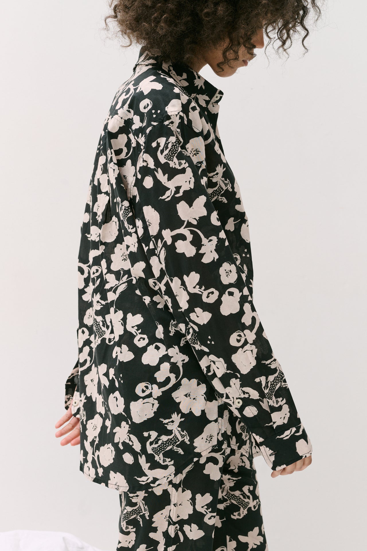 Long Lounge Set Bunny Black/Cream