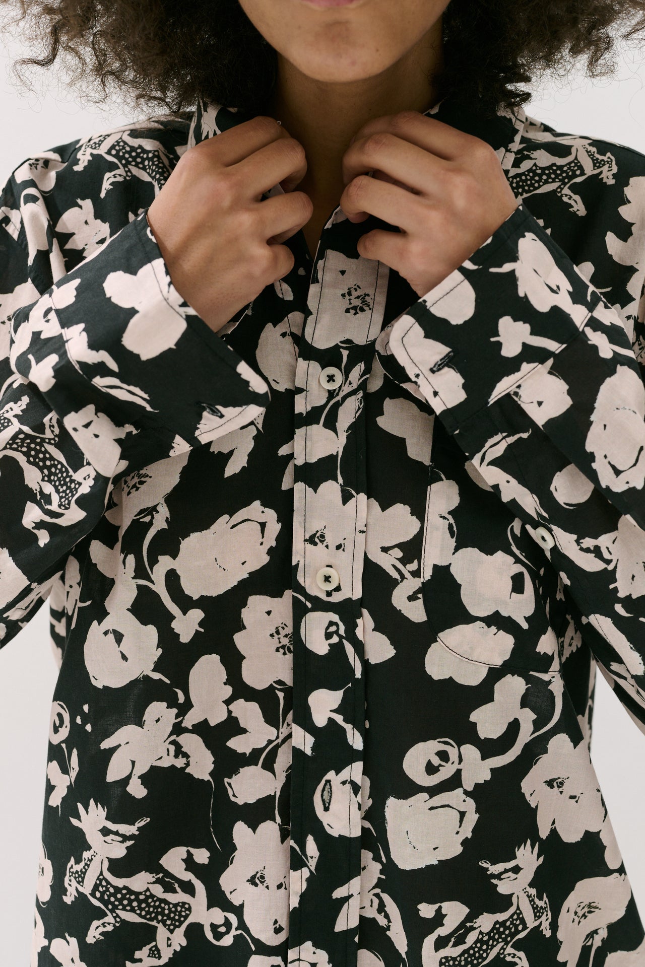 Long Lounge Set Bunny Black/Cream