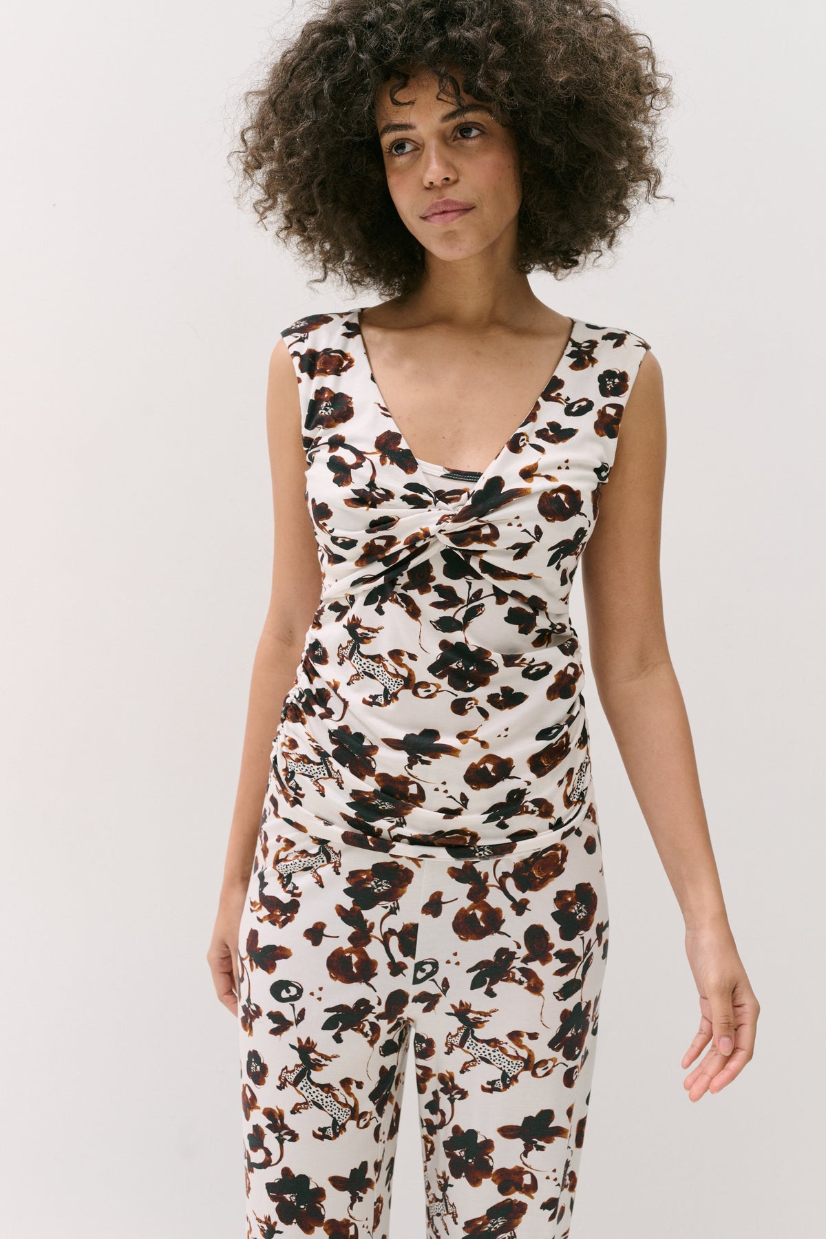 Jersey Cami Long Set Bunny Cream
