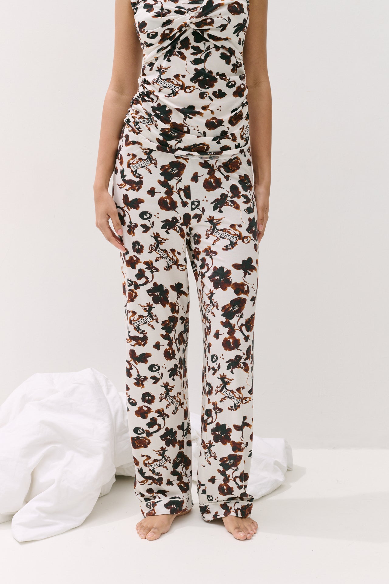 Jersey Long Trouser Bunny Cream