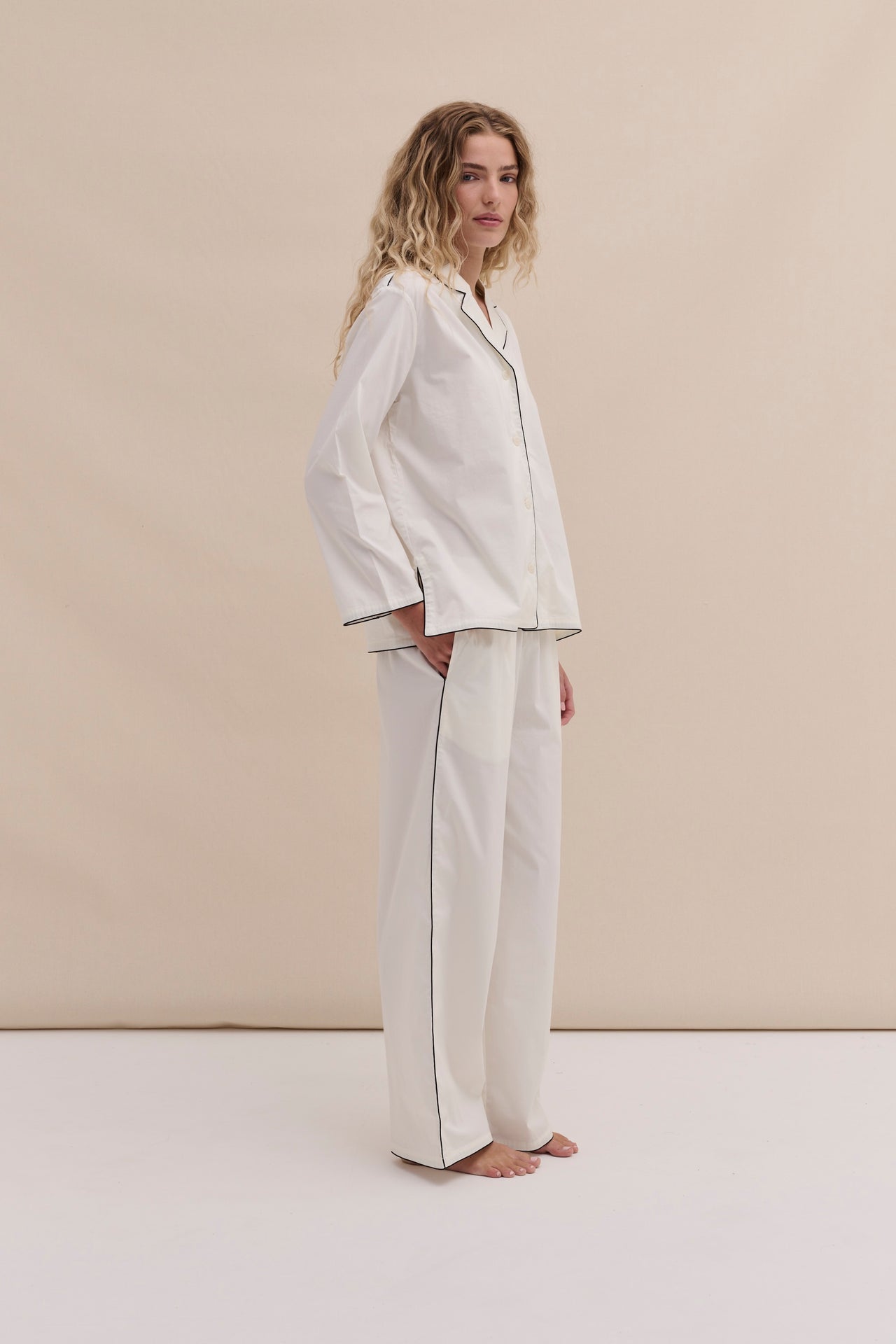 402 Long Pyjama Set Cream