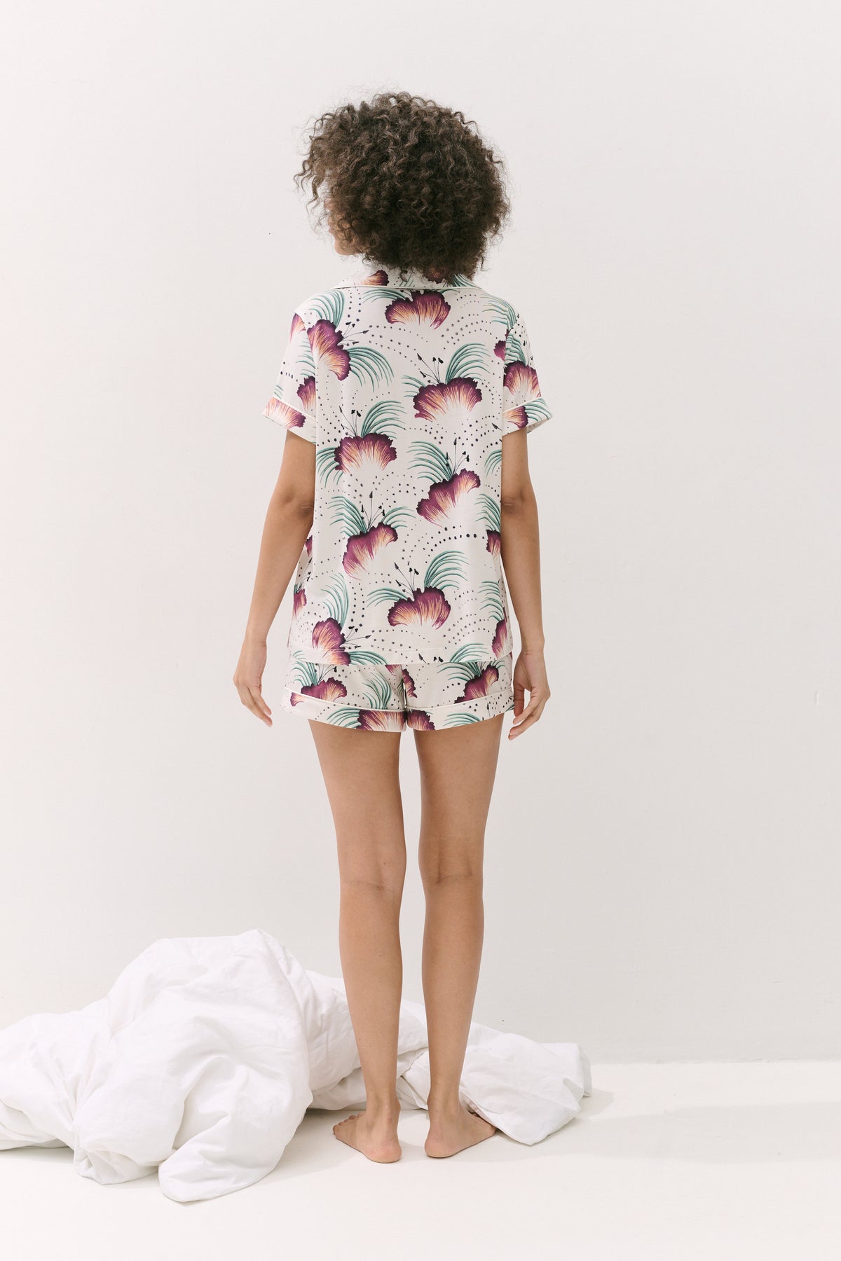 Lyocell Jersey Short Pyjama Set Tigerlily Cream
