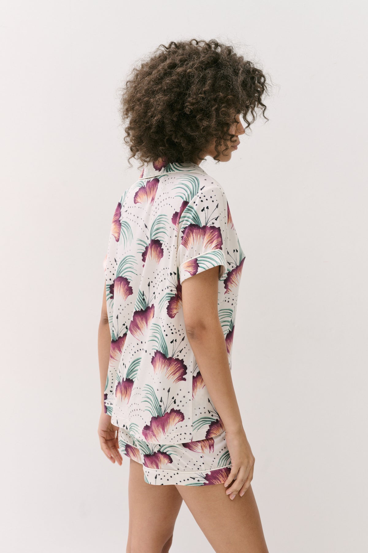 Lyocell Jersey Short Pyjama Set Tigerlily Cream