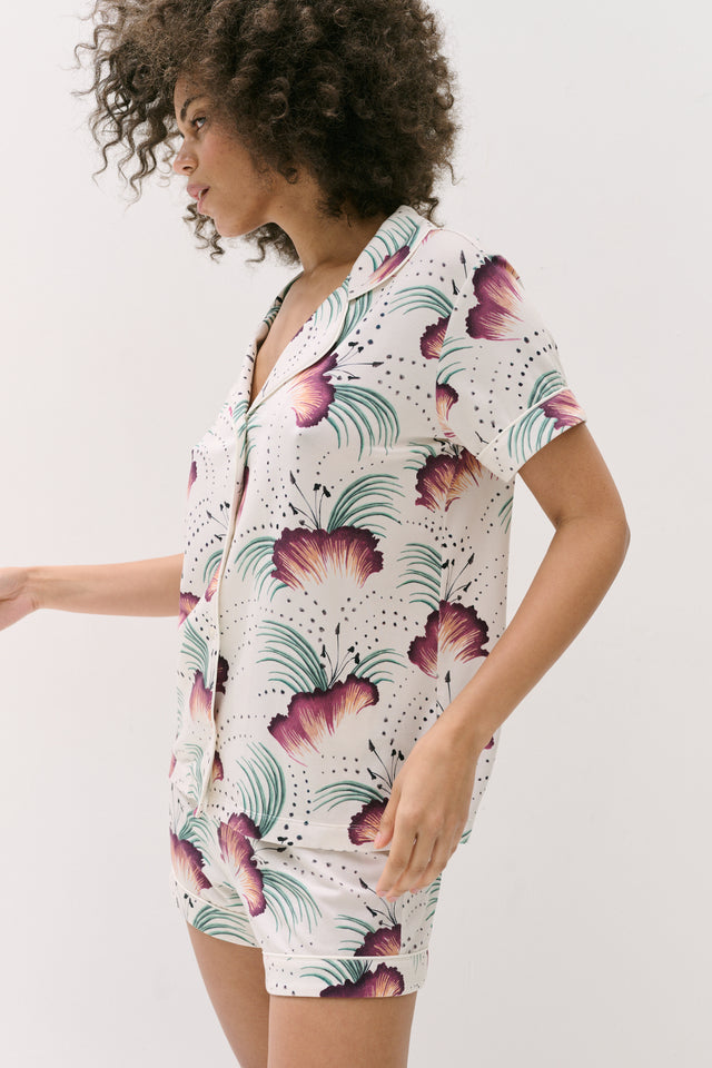 Lyocell Jersey Short Pyjama Set Tigerlily Cream