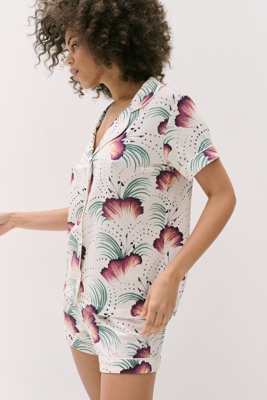Lyocell Jersey Short Pyjama Set Tigerlily Cream