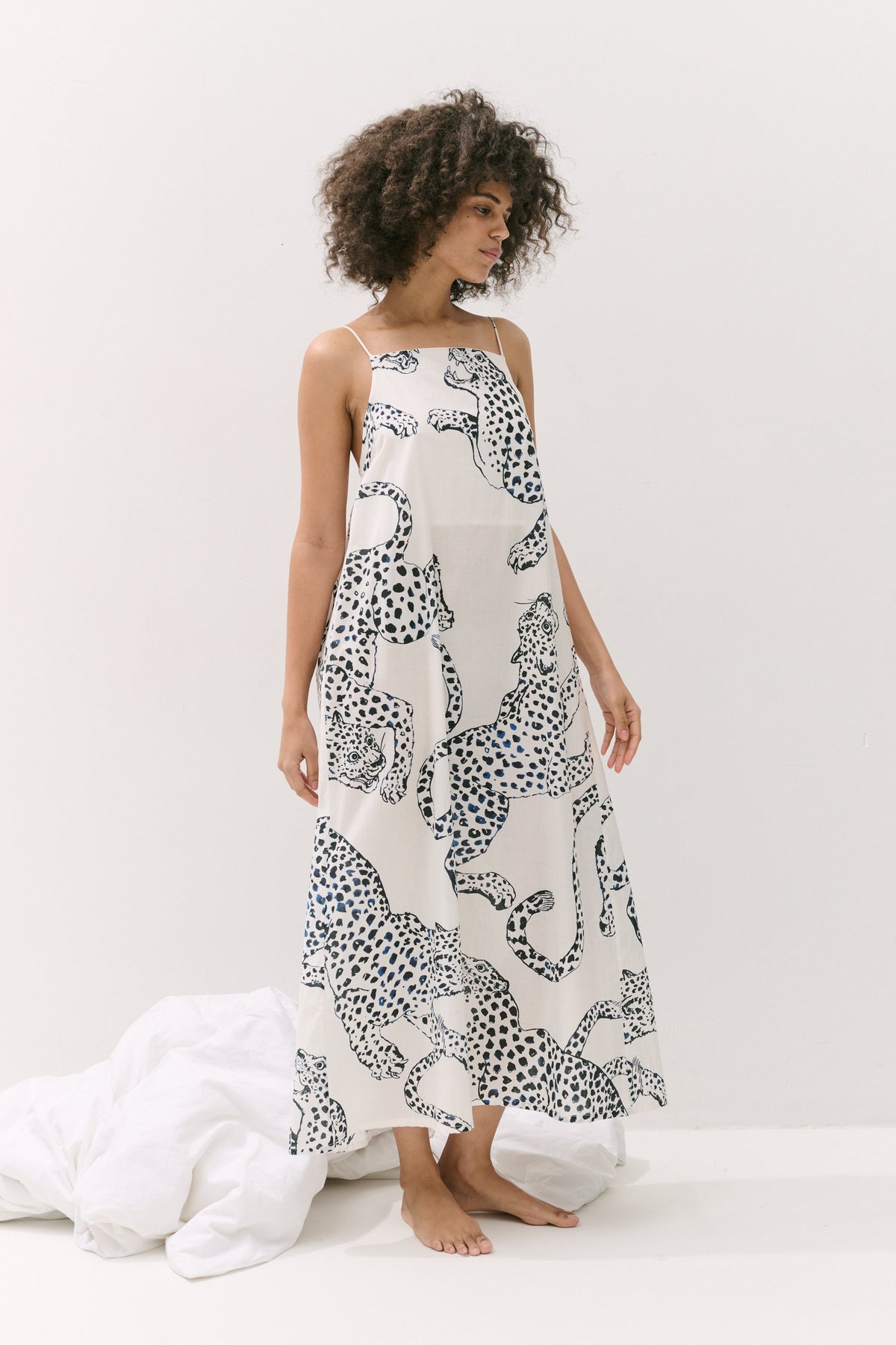 Square Nightie The Jag Print Cream