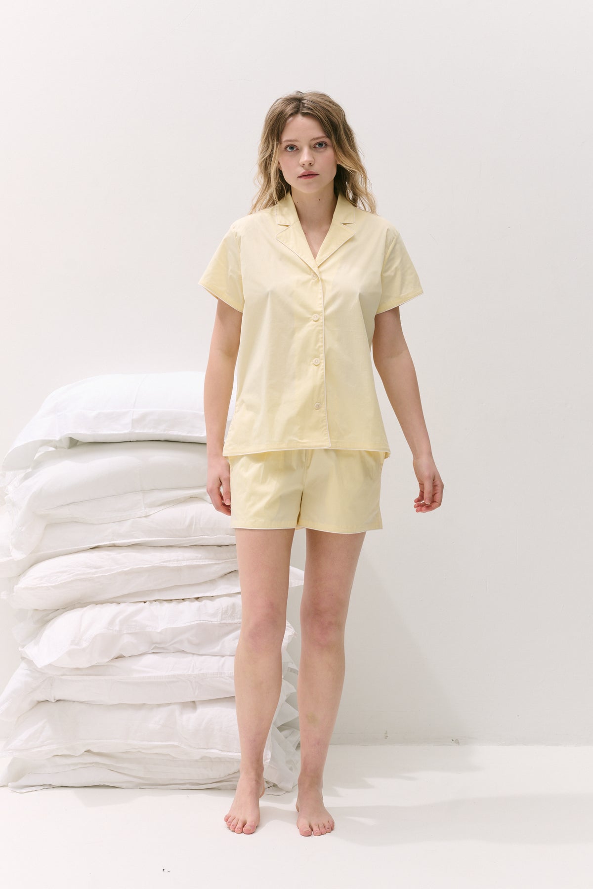 402 Short Pyjama Set Yellow