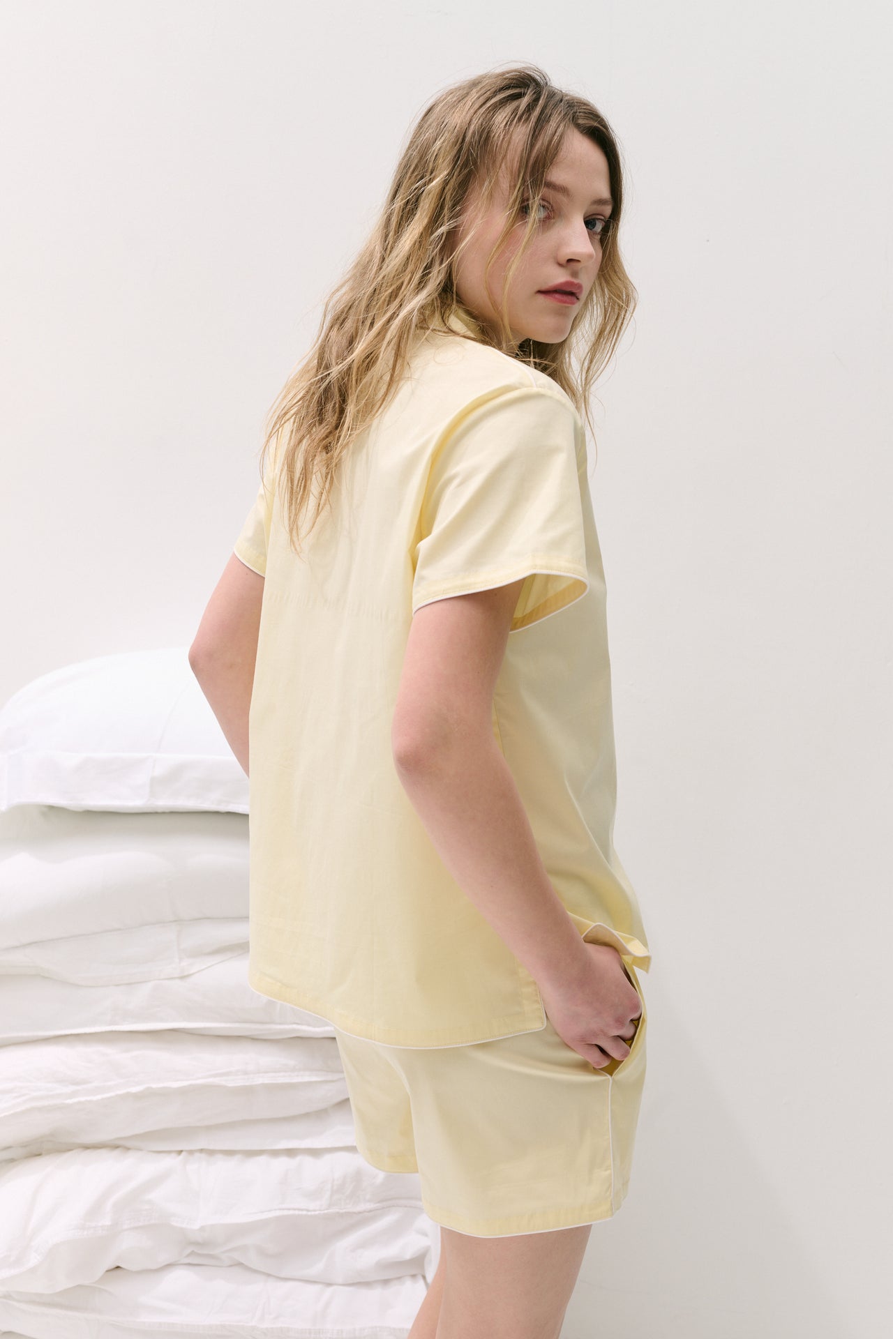 402 Short Pyjama Set Yellow