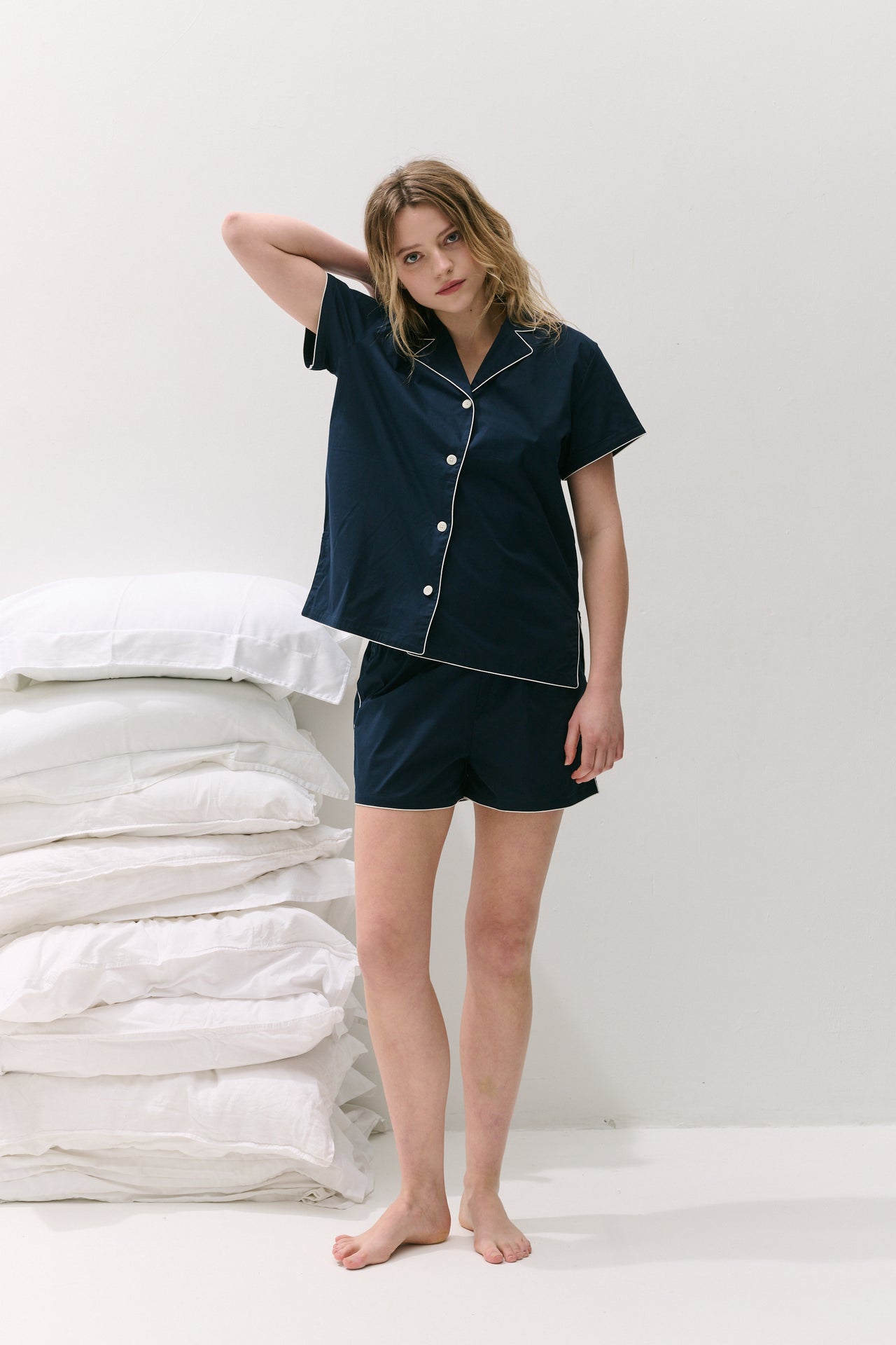 402 Short Pyjama Set Navy