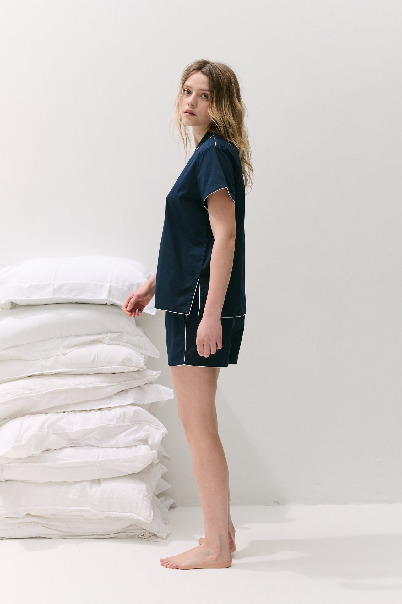 402 Short Pyjama Set Navy