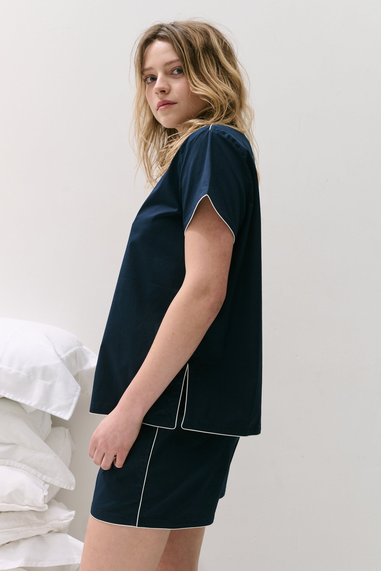 402 Short Pyjama Set Navy
