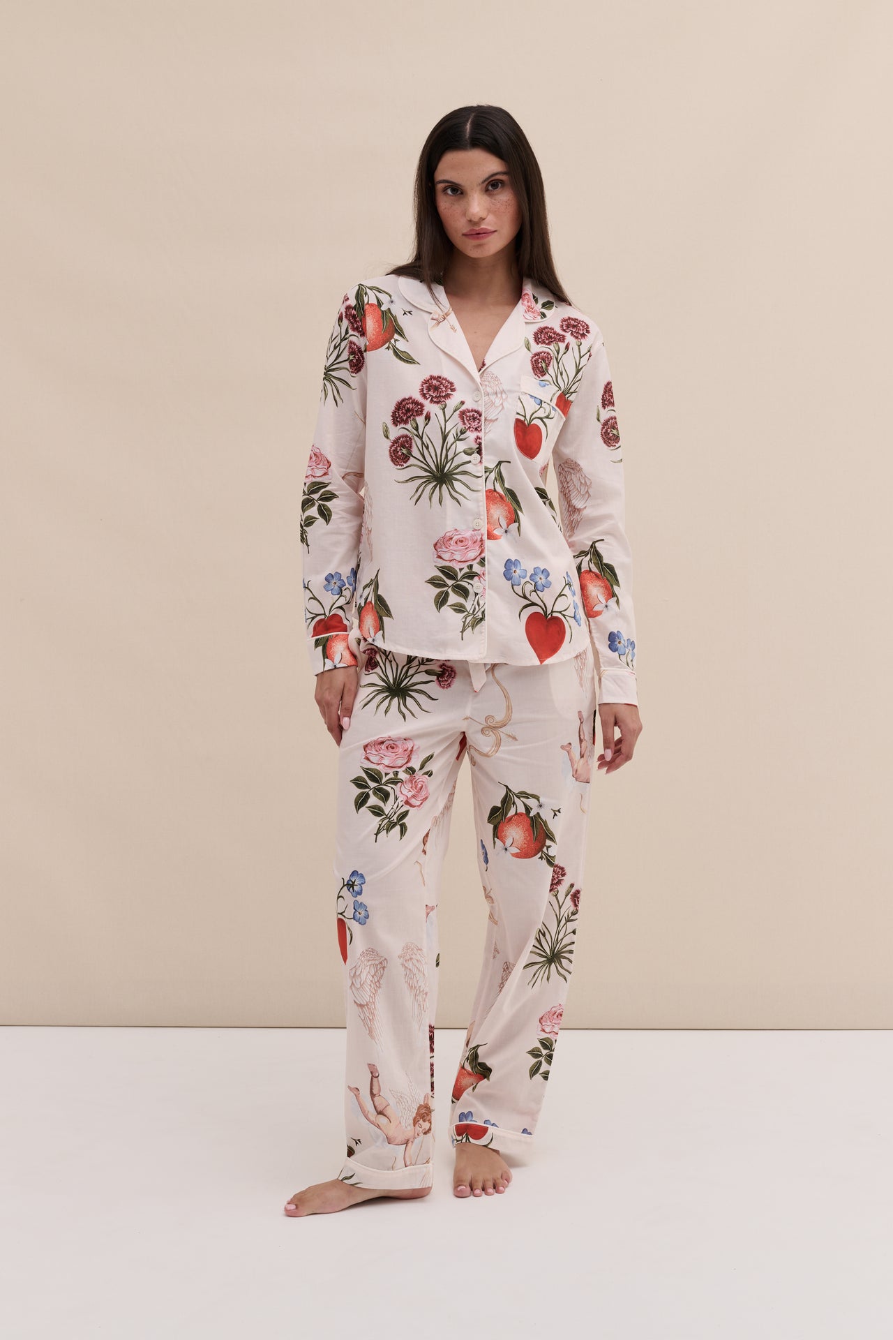Long Pyjama Set Primavera Cream