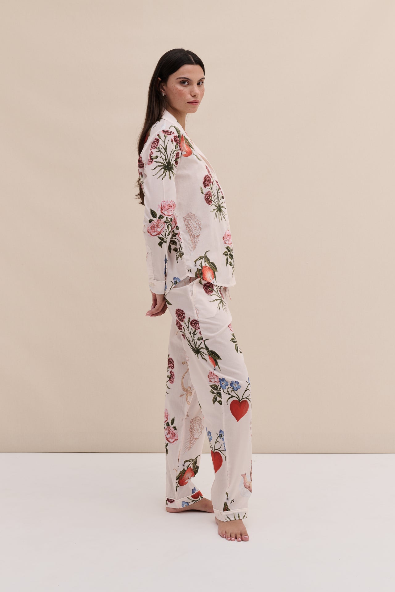 Long Pyjama Set Primavera Cream