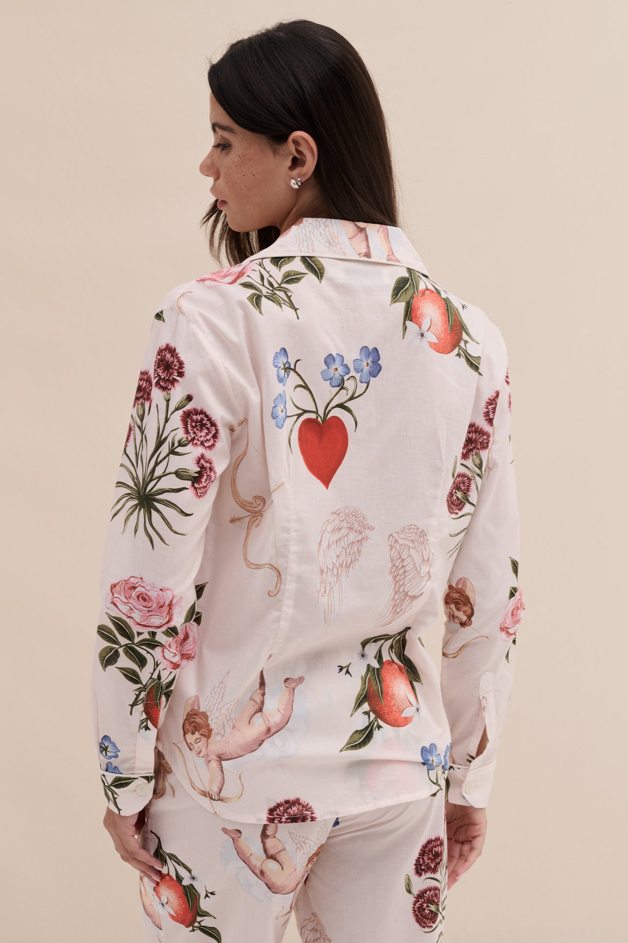 Long Pyjama Set Primavera Cream