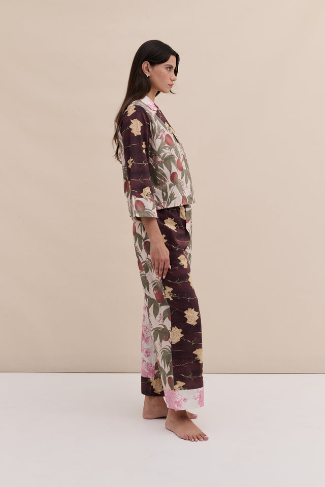 Boxy Shirt and Wide Leg Trouser Set Renaissance Patchwork Multi