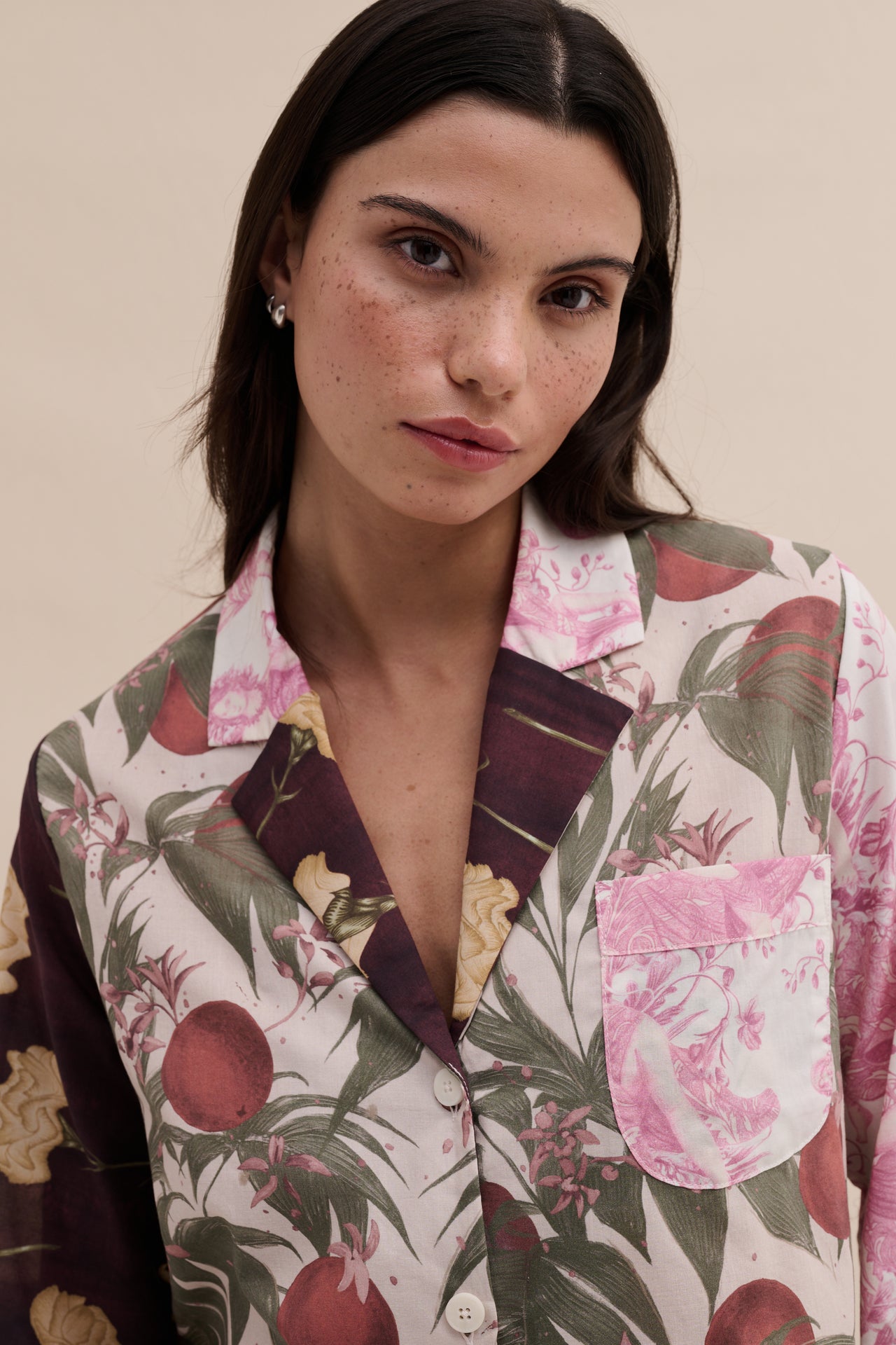 Boxy Shirt and Wide Leg Trouser Set Renaissance Patchwork Multi