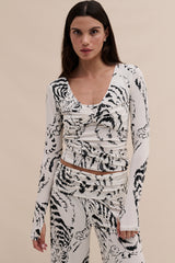 Lyocell Jersey Twist Top Tigress Cream