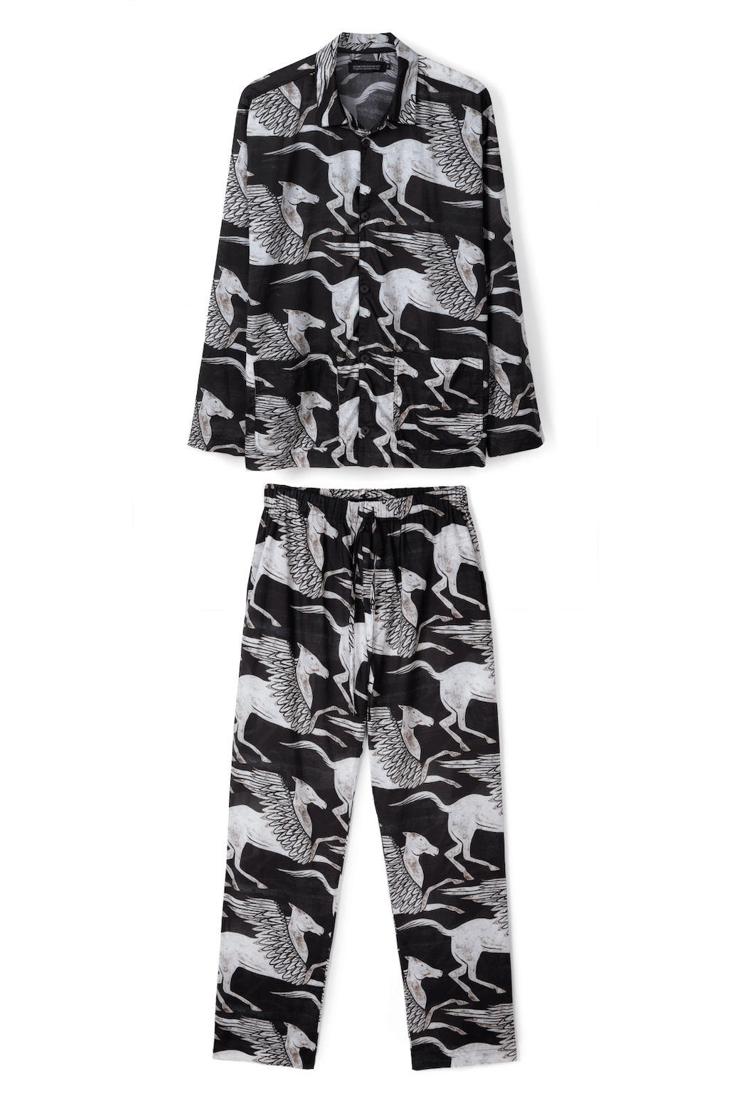 Men’s Pocket Pyjama Set Pegasus Black/White