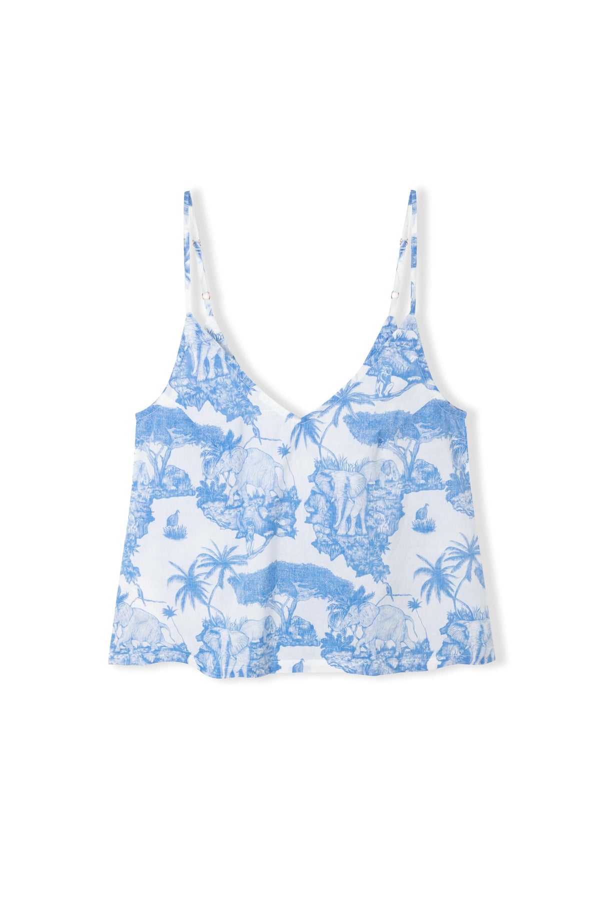 Cami Top Loxodonta Print Blue